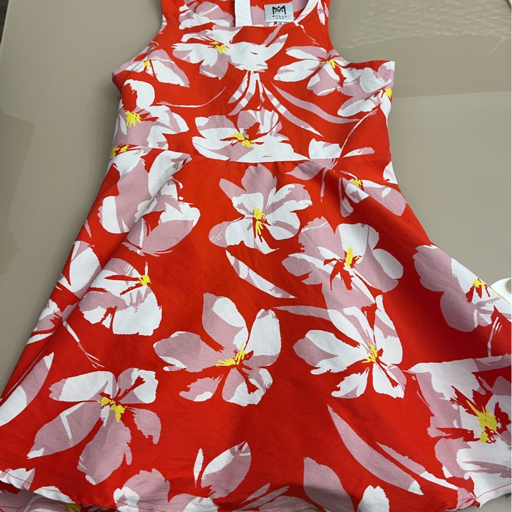 Milly minis Red and White Floral Dress